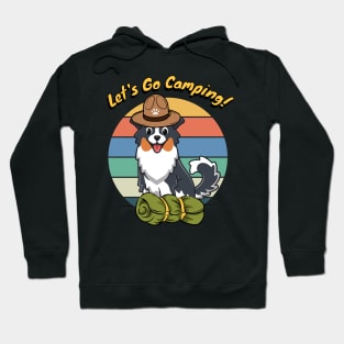 Funny Collie Dog Wants to go Camping Hoodie